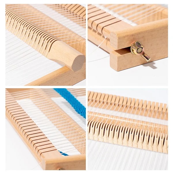 Vävstol Kit Trävävram 15.711.81.4 tum Handvirkningsvävstol Gobeläng Handvirkad Maskin DIY Vävt Set