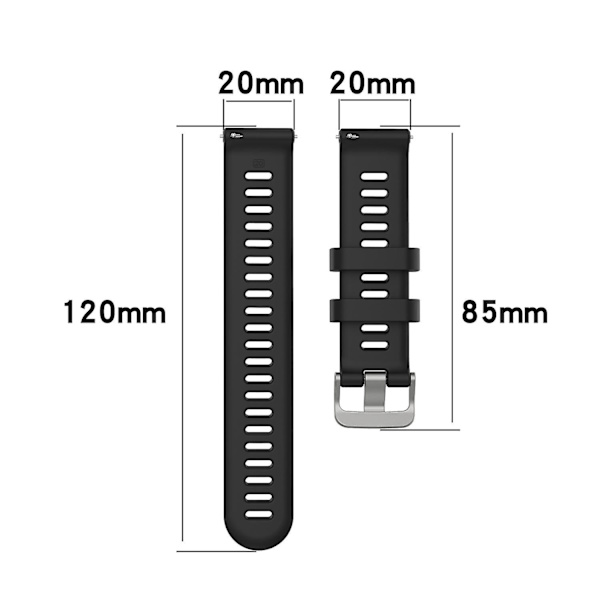 20mm Silikonarmband för Galaxy Watch4/5/6 40mm 44mm/Watch6 Classic 43mm 47mm/Watch 5 Pro 45mm White