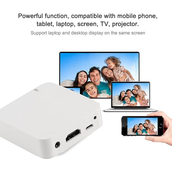Mini Bil WiFi Display Trådløs Smart Display Boks AV+HDMI Skærmspejling Spejl Boks Airplay Erstatning