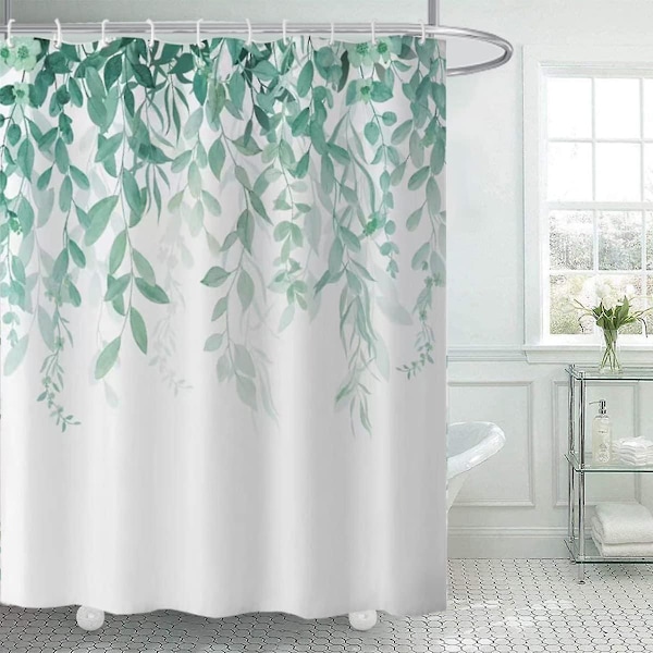 Bruseforhæng Anti Skimmel Vandtæt Polyester Stof Vaskbart Blomsterplante 150 X 180cm Bruseforhæng Til Badeværelseskar Spa Vådrum