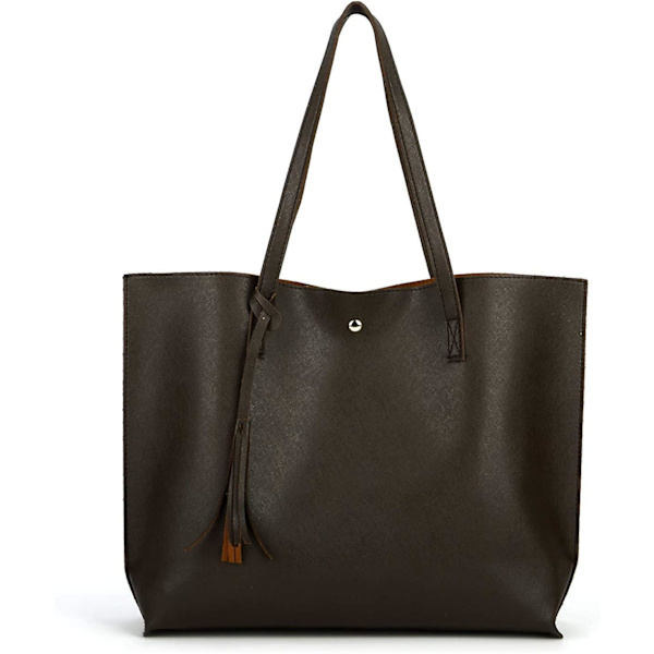 Dametasker Tote Top Håndtag Satchel Håndtasker Pu Kunstlæder Kvaster Skuldertaske
