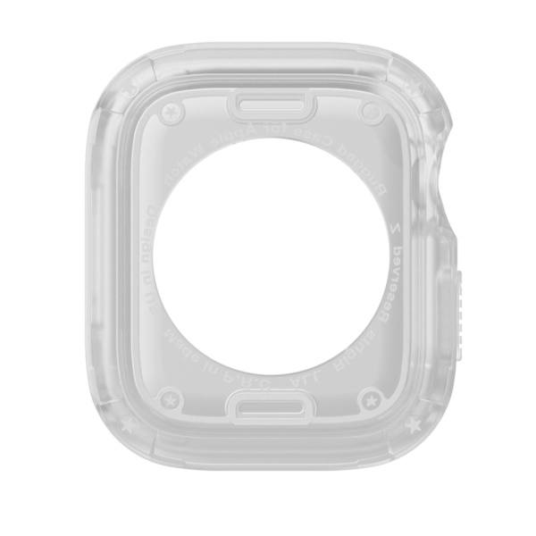 For Apple Watch Series 6 5 4 SE SE (2022) 44mm/8 7 45mm Klokke Deksel TPU+PC Anti-fall Beskyttelse Transparent