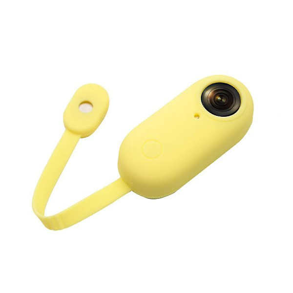 Pehmeä silikoninen suojakotelo Insta360 GO -kameralle, kannettava kameran suojus magneettisella muotoilulla Yellow
