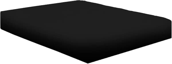 100% egyptisk bomuld 10\"/25 cm dybe lagner med elastik - enkelt - dobbelt - king size - super king size Black Single