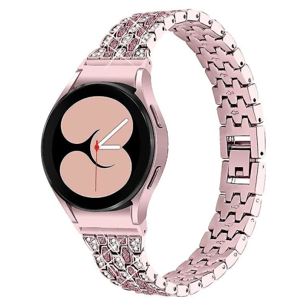 Watch för Samsung Galaxy Watch4 Active 40mm/44mm/Watch4 Classic 42mm/46mm 5 pärlor 3 rader Rose Pink Rose
