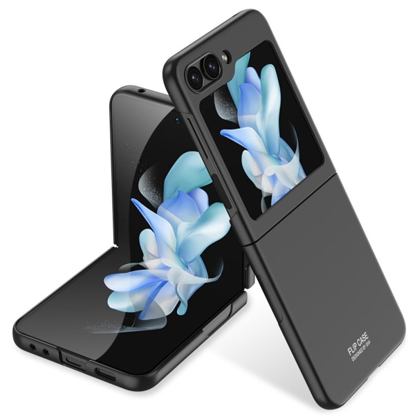 Enfärgat matt case som är kompatibelt med Samsung Galaxy Z Flip 5, hårt PC Slim Cover Black For Z Flip 5