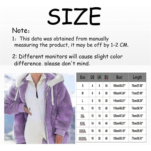 Vintertøj til kvinder, moderigtig plus size langærmet sød top hættetrøjer pullover varm behagelig fuzzy fleece sweatshirt frakker XXL