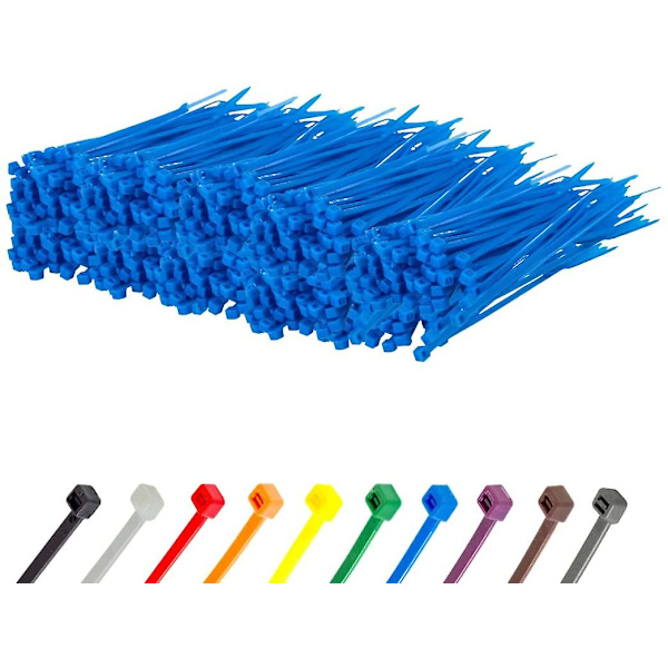 Små Lilla Kabelbinder, 100mm X 2.5mm, Bulkpakke Med 1000, 4\" Premium Nylon Blue 100mmx2.5mm