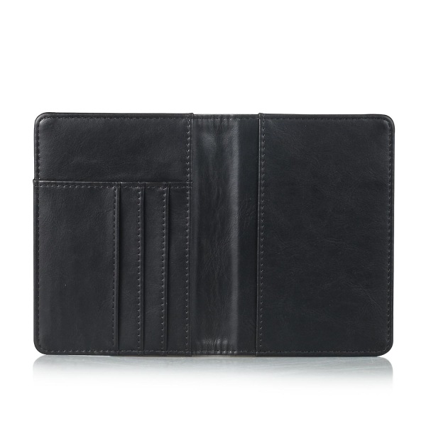 Multifunktionel PU Læder Bi-fold Wallet Cover Case Pas Holder
