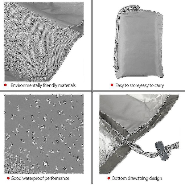 Overtræk til hængestol til terrassen Udendørs Pod Gyngestol Overtræk Støvtæt Vandtæt Overtræk Stolbeskytter Grey 231x200CM
