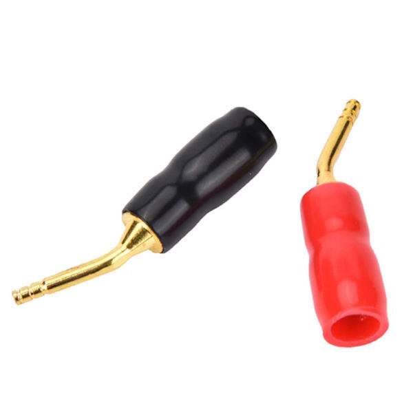 12 stk. 2 mm bananstik, pin skrue, 2 mm forgyldt lydhøjttalerkabelstik