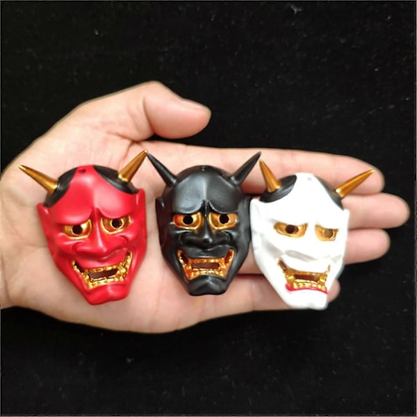 Halloween Hannya -naamio kaulakoru | Pääkalloriipus kaulakoru Paha demoni Hannya koristeet Halloween
