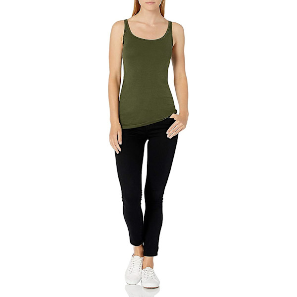 Slim-fit tanktopp med tynne stropper for kvinner, 2-pakning Style 7 XS