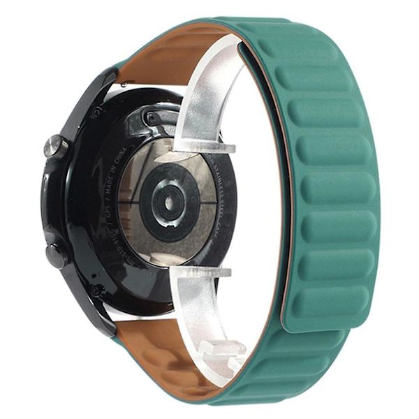 Magnetisk silikonersättningsarmband för Samsung Galaxy Watch 5 40mm/44mm /Watch 5 Pro 45mm Peacock Green
