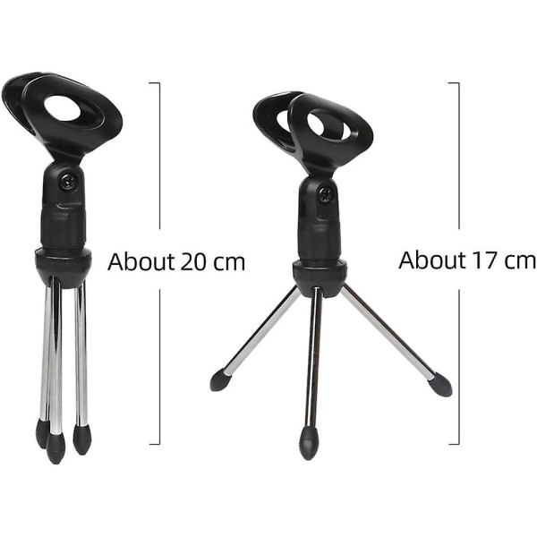 Bærbar Mini Bordmikrofon Tripod Zinklegering Mikrofonstativ Bordmontering Justerbare Mikrofoner Tripods Stativ