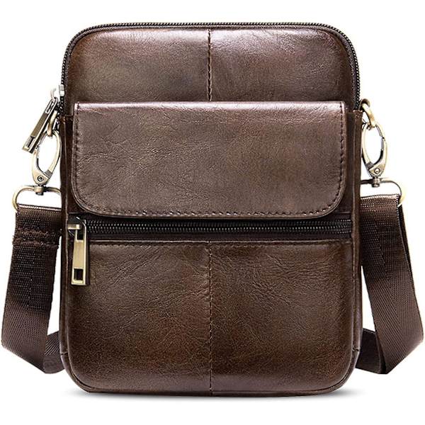 Unisex Crossbody-väskor Liten axelväska Messenger Läder Messenger Bag för män Kvinnor Axelväskor Portfölj Resväska Business University School C