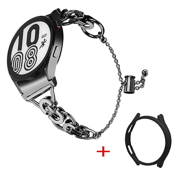Armbånd i rustfrit stål til Samsung Galaxy Watch 5 44mm med PC beskyttelsesramme