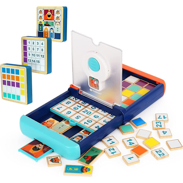 Katea Magic Block Spil til Børn 6-8 År - Hurtigt Tempo Hoved mod Hoved Firkantet Skiftende Race Brætspil til Familie og Voksne Cubeboard Uddannelse Farve Måtte