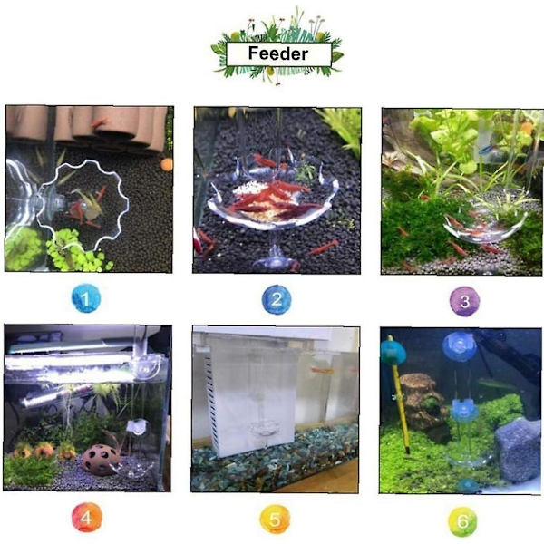 1 stk. Rejefoder Rør Fisk Transparent Rejefoder Form Akvarium Flydende Skål Praktisk Foderautomat Med Sugekop