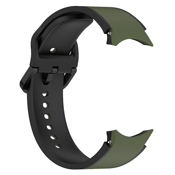 Andningsbar mjuk silikonklockarmband för Samsung Galaxy Watch6 40/44mm/ Watch 4/5 40/44mm /5 Pro 45mm Army Green  Black