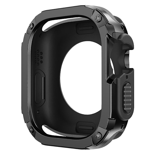PC+TPU-klockfodral för Apple Watch Series 8 7 45mm/Series 6 5 4 SE (2022) SE 44mm Reptåligt Black
