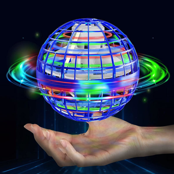 Semai Flygende Ball Leker Hover Ball Kontroller Fly Orb For Barn Voksen Mini Drone Flygende Spinner Ball Med 360 Roterende Rgb Lys Utendørs Innendørs Ufo T Blue