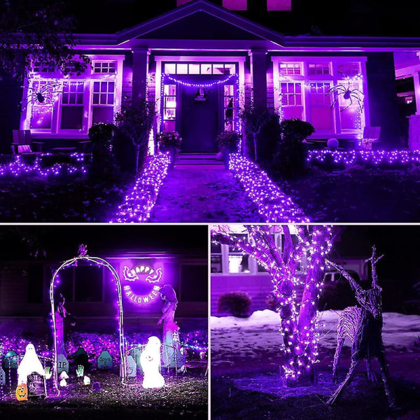 Led fönstergardin ljusslinga, inomhus utomhus bröllopsfest dekoration Purple 4*0.6