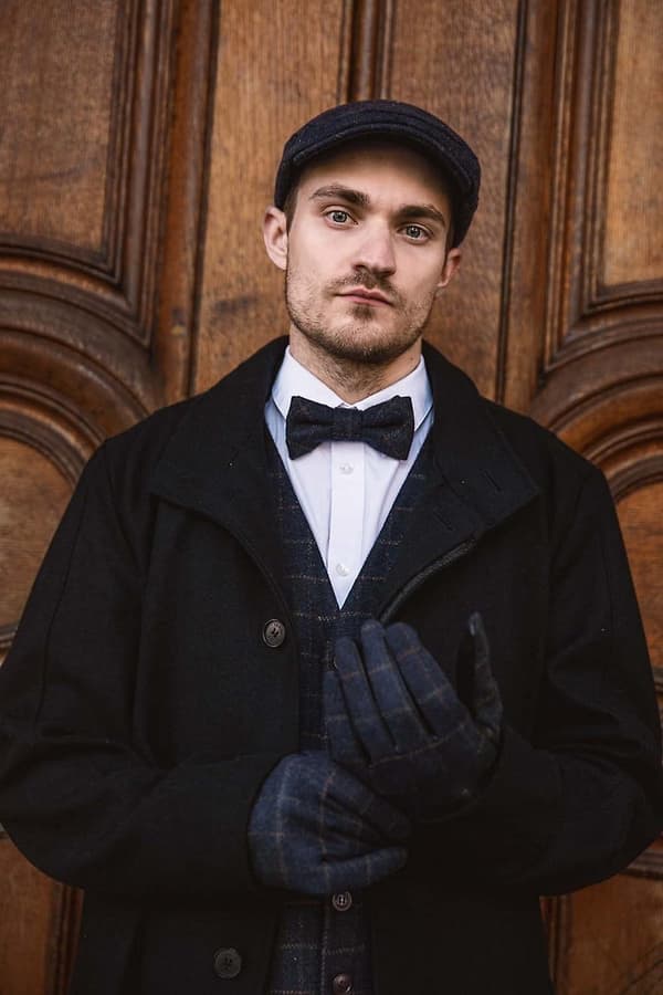 Klassisk Tweed Flat Cap til Kvinder og Mænd
