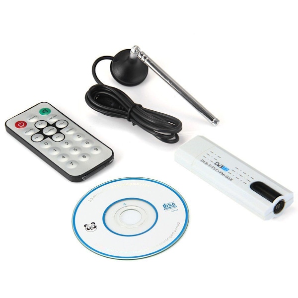 USB 2.0 Tuner DVB-T2 / DVB-T DVB-C DAB SDR FM USB-pinne Digital HDTV F Bærbar PC