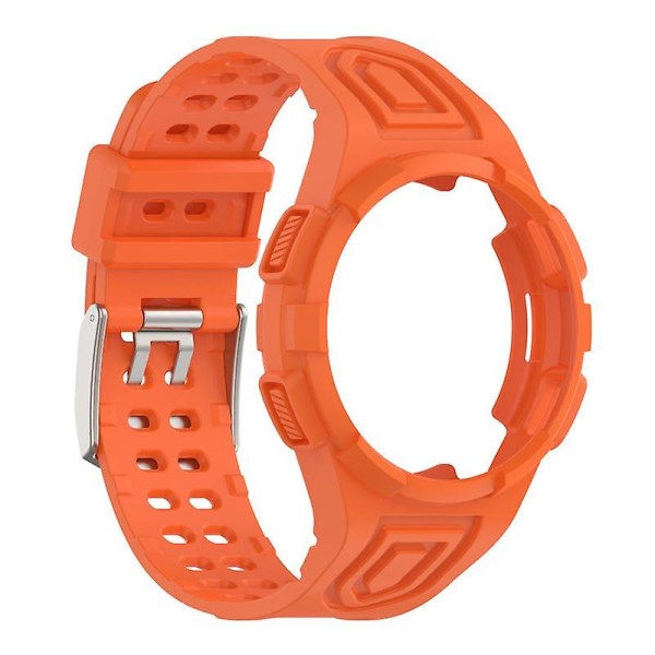 Mjuk TPU-handledsrem integrerad för Samsung Galaxy Watch4 Classic 46mm, med klockfodral Orange