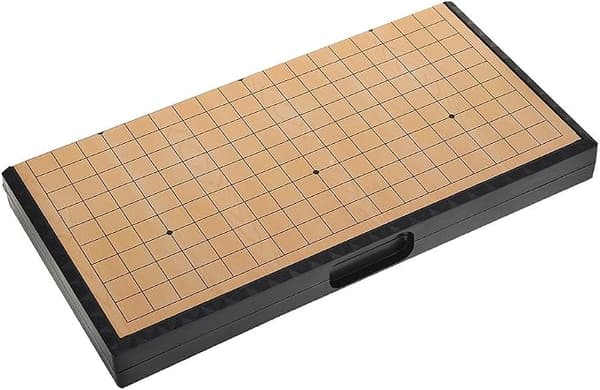 Go Spil Sæt, Medium Størrelse Magnetisk med Foldbart Skakbræt Opbevaringsboks Top Strategispil
