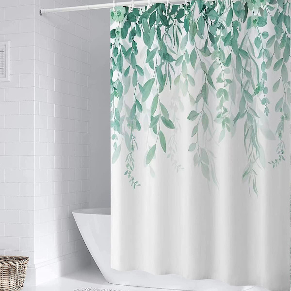 Bruseforhæng Anti Skimmel Vandtæt Polyester Stof Vaskbart Blomsterplante 150 X 180cm Bruseforhæng Til Badeværelseskar Spa Vådrum