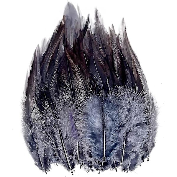1000 stk. Saddle Hackle Hane Fjer Xixi Grey