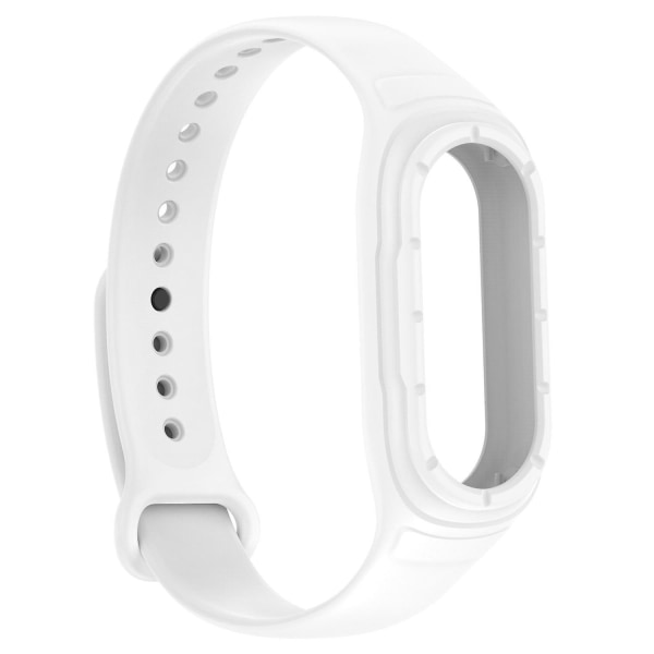 Ersättning Silikon Armband för Xiaomi Smart Band 8 Integrerad Armband med Fodral White