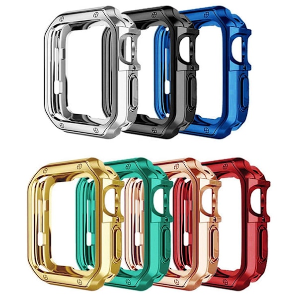 Skyddande fodral för Apple Watch Series 1/2/3 38 mm, exakt utskärning, droppskydd i TPU Silver