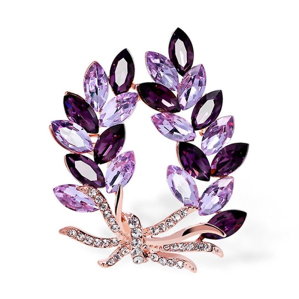 Konstgjord kristallblombrosch Elegant smyckebroscher för kvinnorelegant blombroschnål Strassbroscher för kvinnor klädsel