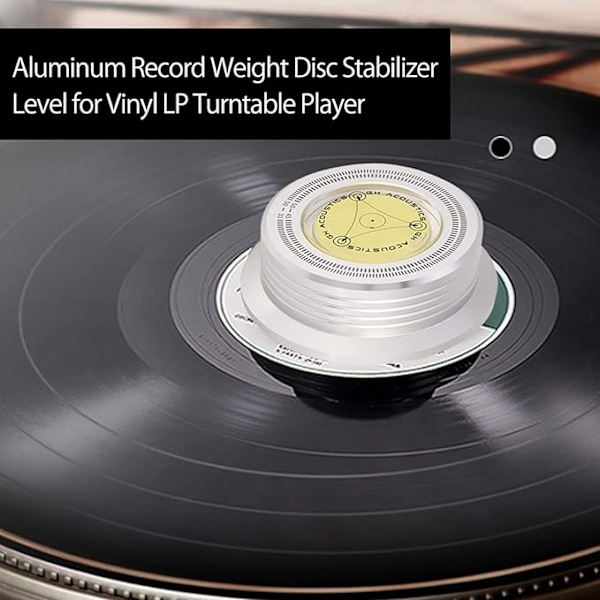 Plateloddstabilisator, platespiller vinylplate metallplate stabilisator - Aluminiumslegering platespiller vektklemme for LP vinylplatespiller