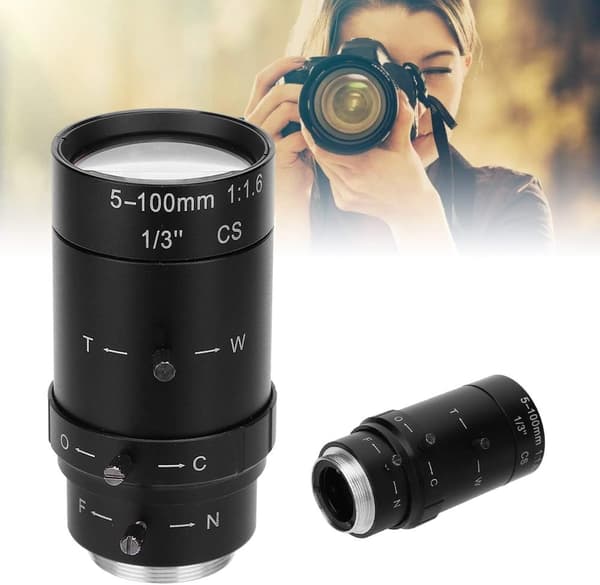 1.3MP Zoomkameranslins 5-100mm CS-fäste Aluminiumlegering CCTV-kameranslins för säkerhetskamera