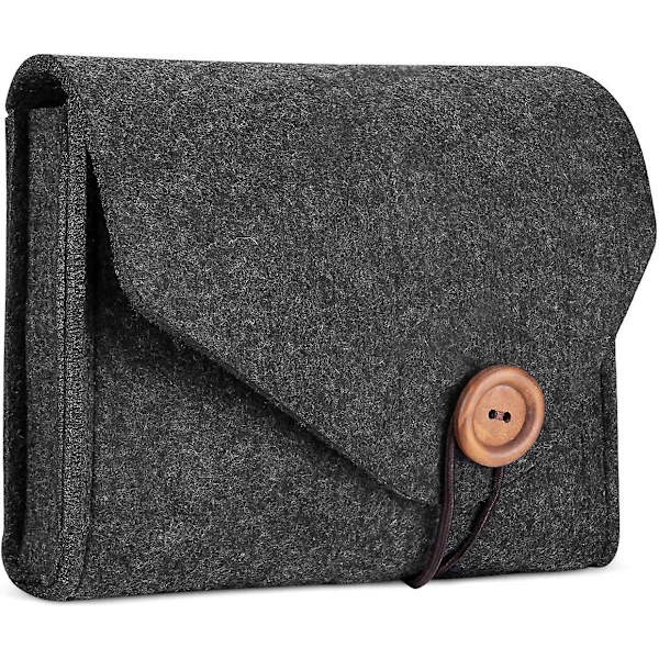 Procase Oppbevaringsveske for Mus og Macbook-lader, Klassisk Filtbeskyttelsesetui med 2 Rom, Forhindrer Tap for Oppbevaring av Tilbehør