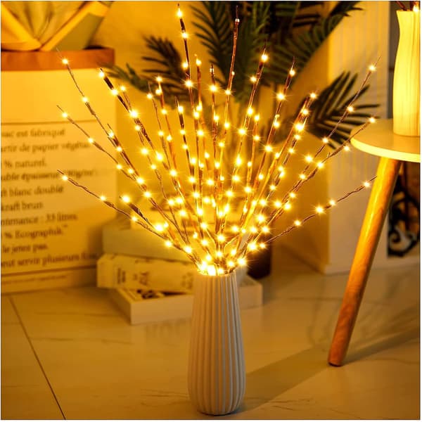 3-pack 60 LED konstgjord grenljus