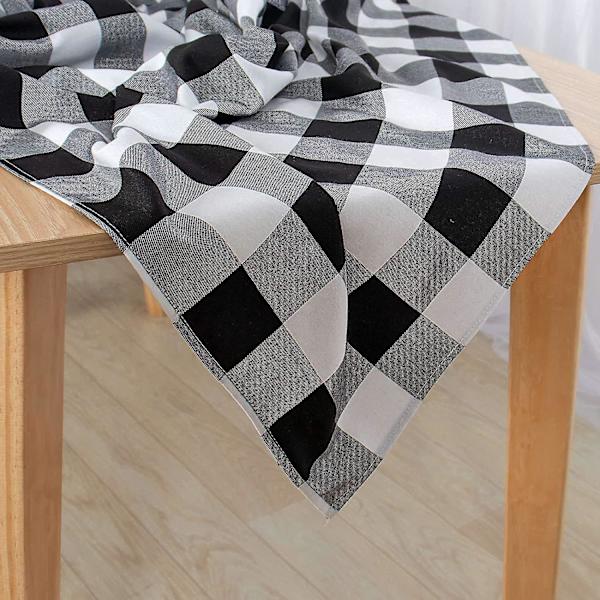 1.37m*2m Rutete Duk Rektangulær - Flekkbestandig, Sølebestandig og Vaskbar Gingham Duk for Utendørs Piknik, Kjøkken og Høytidsmiddag,