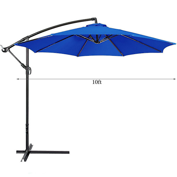 Bästsäljande ersättningstyg för parasollskydd för 3m 6/8 arm uteplats parasoll 50% erbjudande Navy blue 300cm*6k