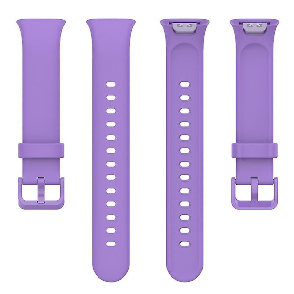 Spänne i fast färg TPU klockarmband justerbart handledsband för Xiaomi Mi Band 7 Pro Purple
