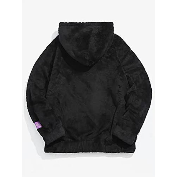 Fleece Hettegenser Vinter Varm Pullover Genser Fluffy Jumper Sweatshirt