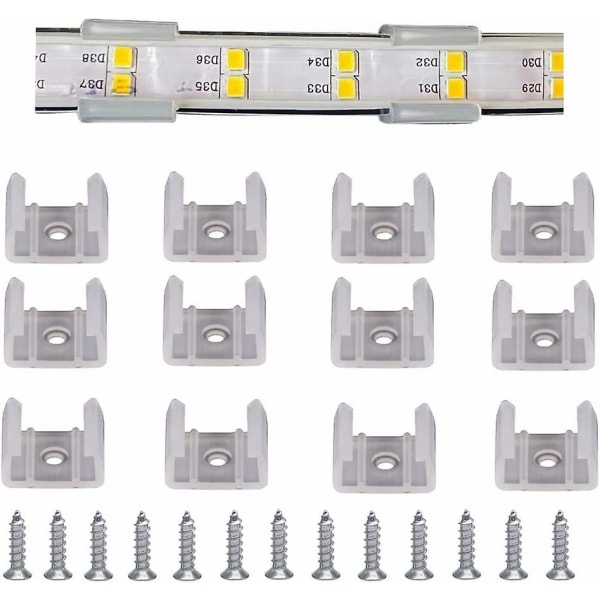 120 st LED-remsklämmor Neonmonteringsklämmor 10/13/16 mm storlek Gör neonskyltarna flexibla ljusremsfixeringskort (c.16 mm/0,63 tum)