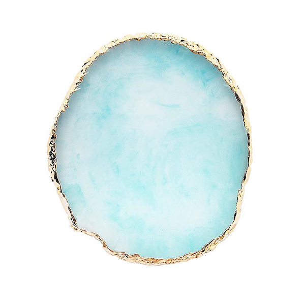 Resin nagelkonstpalett, nagelkonstfärgpalett i blandade färger, guldkantad nagelgel, färgdisplaytavla Blue