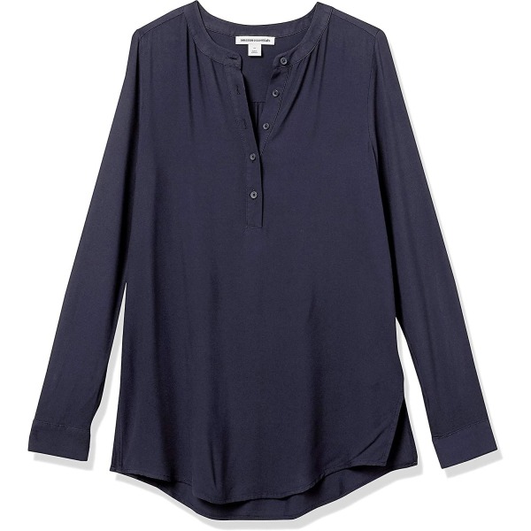 Långärmad vävd blus för kvinnor Style 4 XL