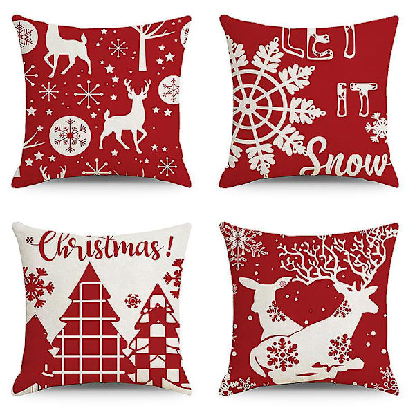 Jul kuddfodral 45x45 set om 4 (stil 25)