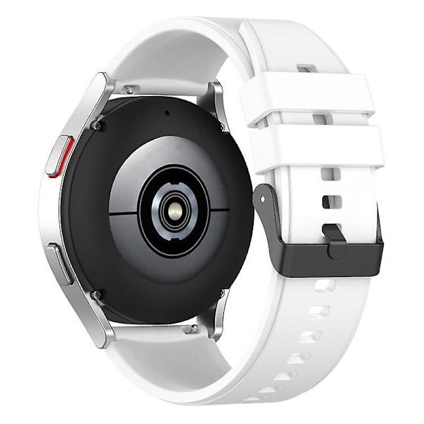 20 mm sportband för Samsung Galaxy Watch 4/5/6 40/44 mm / Watch6 Classic 43 mm 47 mm / 5 Pro 45 mm White