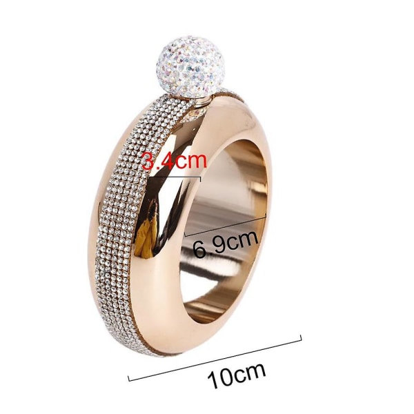 Armbåndsflaske Armbåndsflasker Kreativt Rustfrit Stål Og Lommelærke rosegoldwithdiamonds